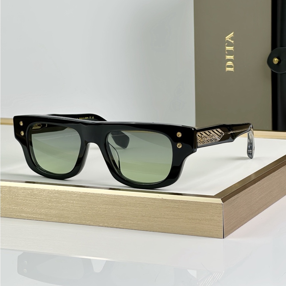 DITA Black Sunglasses with Green Lenses